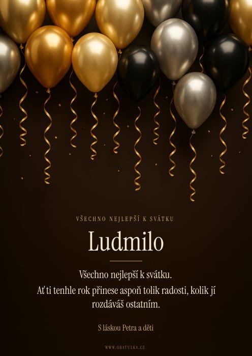 Šablona Zlaté balónky