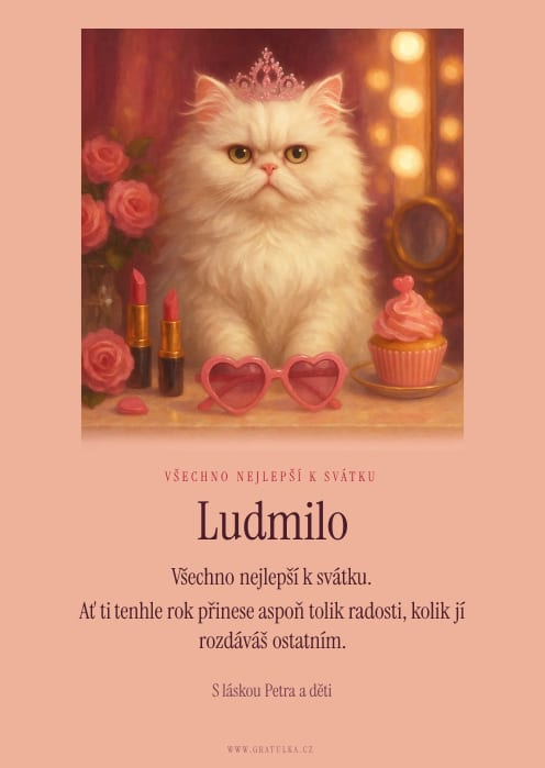 Šablona Kočka princezna